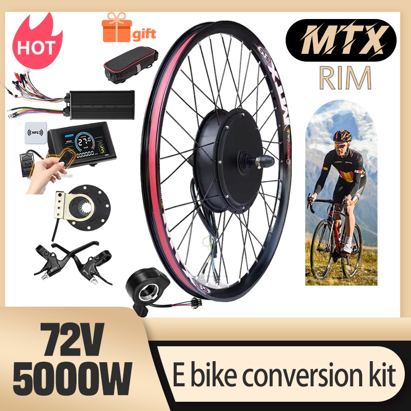 Kit de conversión de bicicleta - 72V 5000W Hub Motor Kit reseña y precio